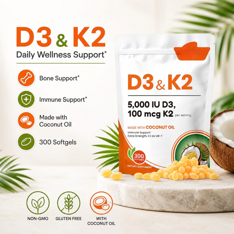 Vitamin D3 K2 Drop - 비타민 D3 K2 소프트젤 (코코넛 오일