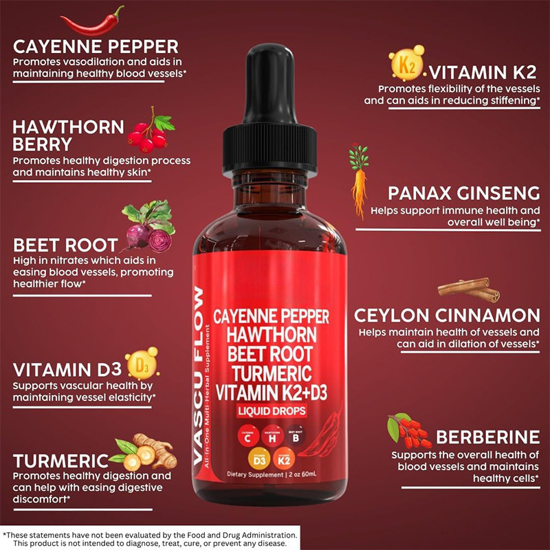 60ML 액상 카이엔 페퍼 드롭스 유기농 산사나무 비트 - Vitamin D3 K2 Drop 리뷰 및 가격